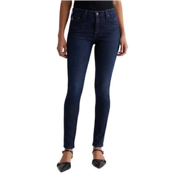 AG Adriano Goldschmied Farrah High Rise Skinny Crop Jean in Dark Wash size 30 - Picture 1 of 9